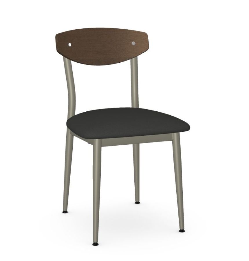 As Shown: 56 Titanium Finish,  CP Vocano Seat Fabric w/ Pine Cone wood backrest