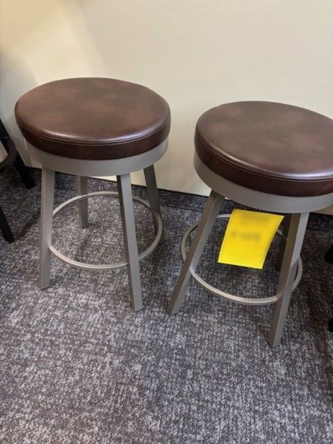 Set of 2 – Rudy Backless Counter Height Swivel Stools : barstool