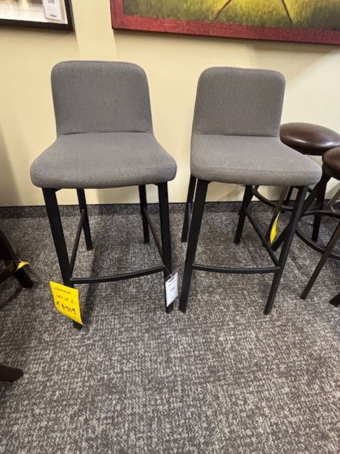 Set of 2 – Bar Height  Waverly Stationary Stools : barstool